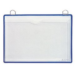 Porte brochures A4, horizontal, bleu