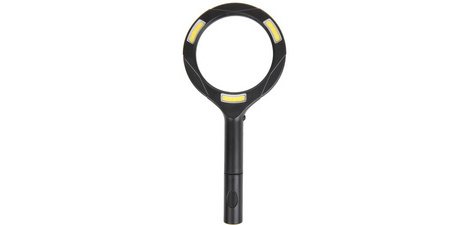 Lupe mit LED COB Beleuchtung, schwarz