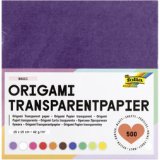 Papier transparent pour le pliage, 100 x 100 mm