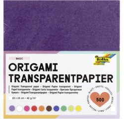 Papier transparent pour le pliage