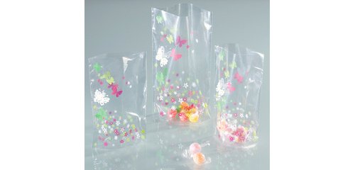 Sachet à fond avec des impressions de printemps