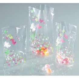 Sachet à fond, motif 'printemps'