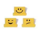 Clips à documents Supaclip 40, jaune, motif Smile