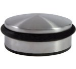 Butoir de porte, en acier, diamètre: 102 mm, argent