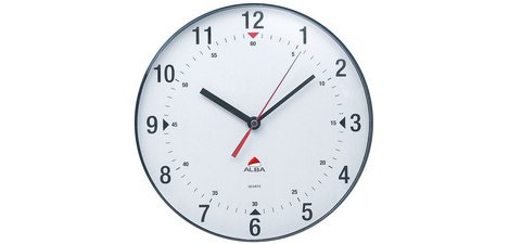 Wanduhr HORCLAS, Quarzuhr, schwarz