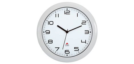 Wanduhr 'HORNEW', Quarzuhr, weiß