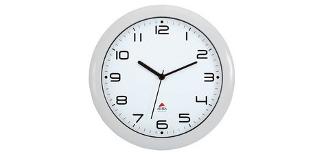 Wandklok 'HORNEW' quartzhorloge wit