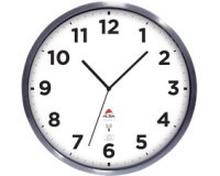 Horloge murale radiopilotée 'HOREXTRARC' blanc / argent