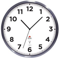 Wandklok radiogestuurd 'HOREXTRARC' wit/zilver