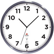 Horloge murale radiopilotée 'HOREXTRARC' blanc / argent