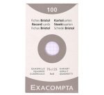 Fiches bristol, 75 x 125 mm, quadrillé, blanc