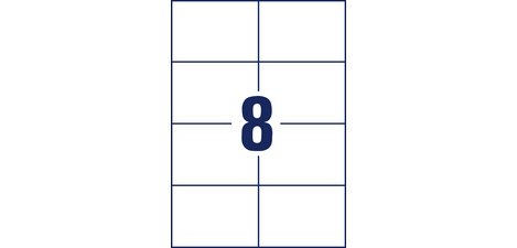 Verzendlabel, 105 x 74 mm, wit