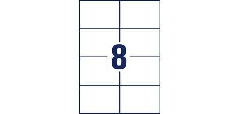 Verzendlabel, 105 x 74 mm, wit