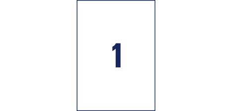 Shipping label, 210 x 297 mm, white