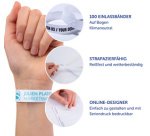 Bracelet imprimable, 265 x 18 mm, blanc