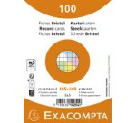 Fiches bristol, A6, ligné, jaune