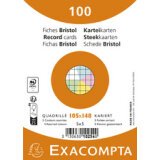 Pk100 Exa Rec Card 10.5x14.8cm Line Wht - White