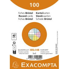 Pk100 Exa Rec Card 10.5x14.8cm Lined