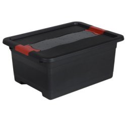 Boîte de rangement 'eckhart', 12 L, graphite/rouge