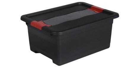 'Eckhart' storage box, 12 L, graphite/red