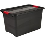 Boîte de rangement 'eckhart', 52 L, graphite/rouge