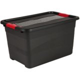 Boîte de rangement 'eckhart', 52 L, graphite/rouge