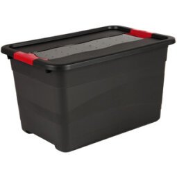 Boîte de rangement 'eckhart', 52 L, graphite/rouge