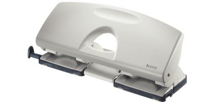 Perforateur 4 trous, capacité: 25 feuilles, gris