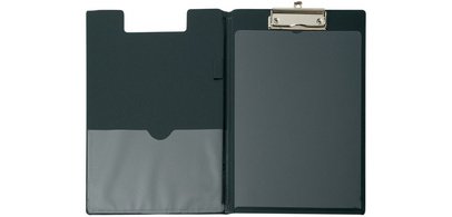 Porte-bloc, plastifié, A5, noir