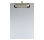 Porte-bloc, en aluminium avec pince nickelée, A5