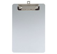 Porte-bloc, en aluminium avec pince nickelée, A5