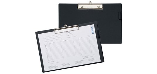  Porte-bloc, plastifié, format A3 paysage, noir