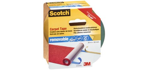 Ruban adhésif détachable pour tapis, 50 mm x 20 m