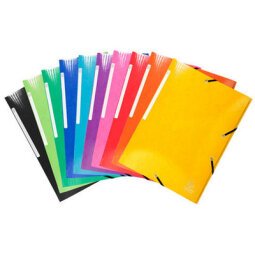 Exacompta Iderama Elasticated Folder (3-Flap) 600gsm - Assorted colours