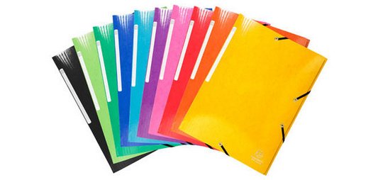 Exacompta Iderama Elasticated Folder (3-Flap) 600gsm - Assorted colours