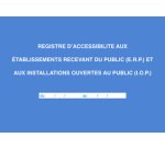 Registre 'Accessibilité aux ERP et IOP'