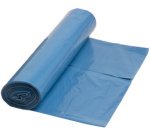 Sac poubelle, 70 litres, en LDPE, bleu