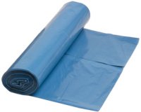 Sac poubelle, 70 litres, en LDPE, bleu