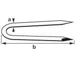 Cavaliers pour clôture 2,5 x 25 mm, acier galvanisé,