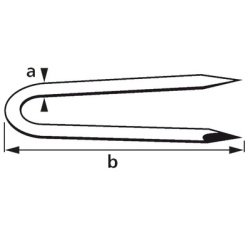 Krammen voor schutting, 2,5 x 25 mm, gegalvaniseerd staal, 400 g