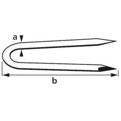 Cavaliers pour clôture 3,1 x 31 mm, acier galvanisé,