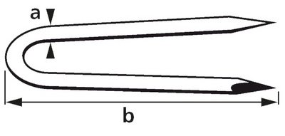 Cavaliers pour clôture 2,5 x 25 mm, acier galvanisé,
