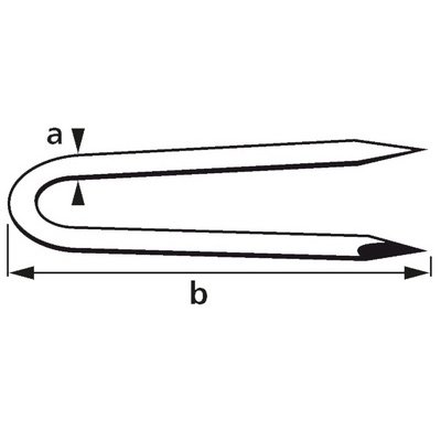 Cavaliers pour clôture 1,6 x 16 mm, acier galvanisé