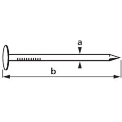 Pointe pour carton bitumé, 2,0 x 25 mm, 400 g,