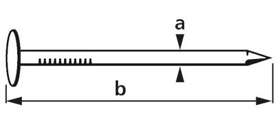 Pointe pour carton bitumé, 2,8 x 40 mm, 400 g,