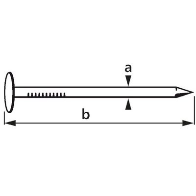 Pointe pour carton bitumé, 2,0 x 16 mm, 400 g,