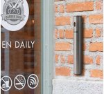 Cendrier extérieur mural, acier inoxydable, argent