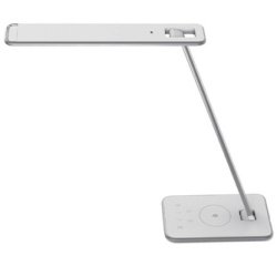 Lampe de bureau à LED JAZZ, blanc / gris métallisé