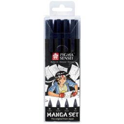 Kit Manga PIGMA SENSEI, étui de 4, noir