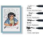 Kit Manga PIGMA SENSEI zwart - etui van 4 stuks